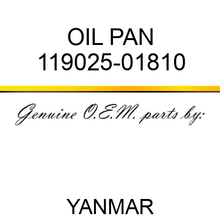 OIL PAN 119025-01810