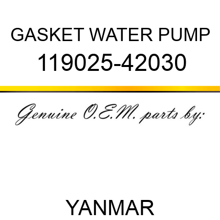 GASKET, WATER PUMP 119025-42030