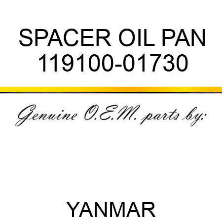 SPACER, OIL PAN 119100-01730