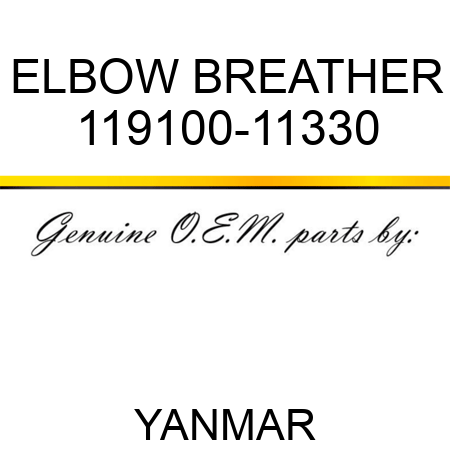 ELBOW, BREATHER 119100-11330