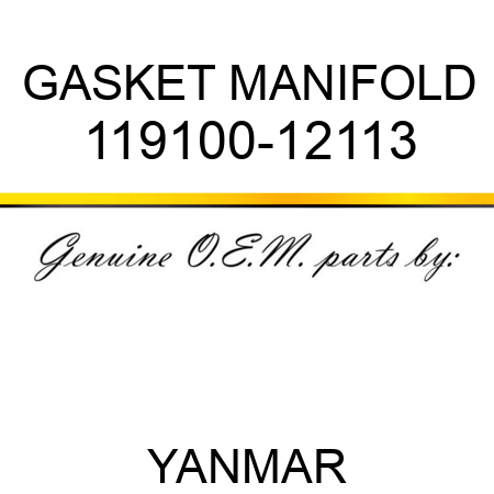 GASKET, MANIFOLD 119100-12113