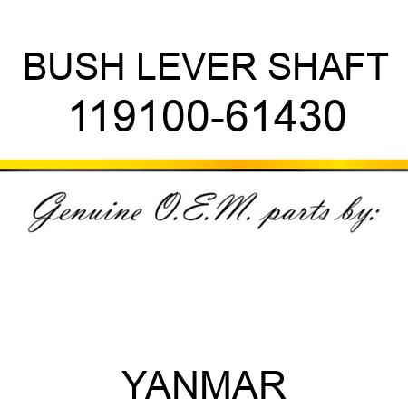 BUSH, LEVER SHAFT 119100-61430