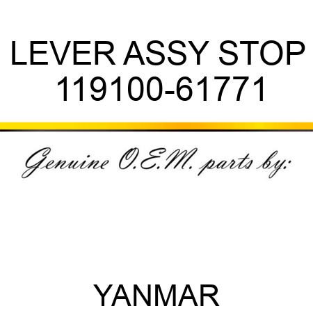 LEVER ASSY, STOP 119100-61771