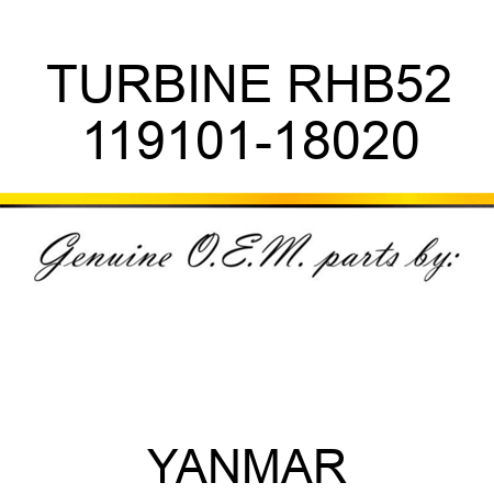 TURBINE, RHB52 119101-18020