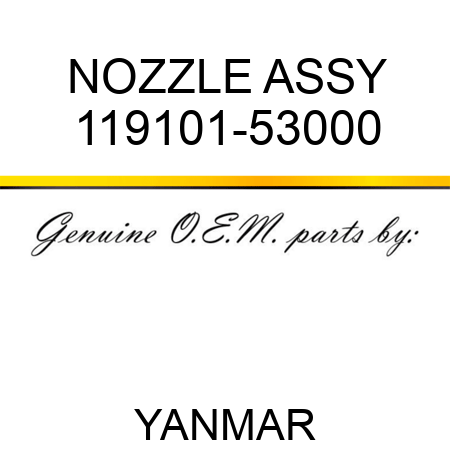 NOZZLE ASSY 119101-53000
