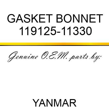GASKET, BONNET 119125-11330