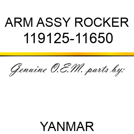 ARM ASSY, ROCKER 119125-11650