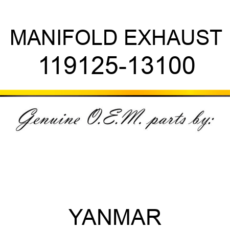 MANIFOLD, EXHAUST 119125-13100