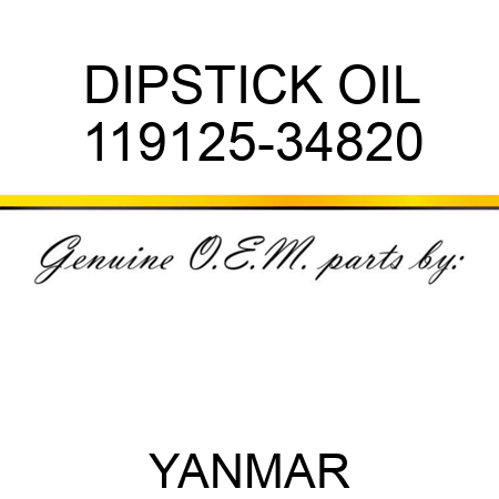 DIPSTICK, OIL 119125-34820