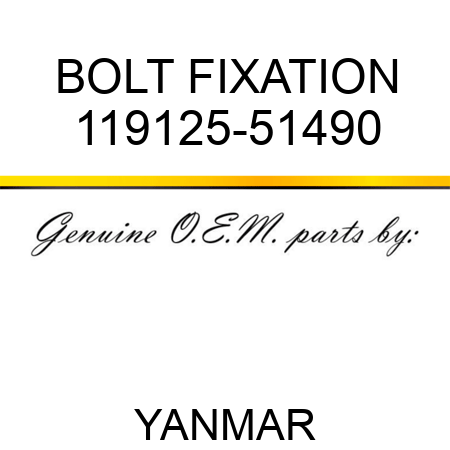 BOLT, FIXATION 119125-51490