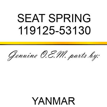 SEAT, SPRING 119125-53130