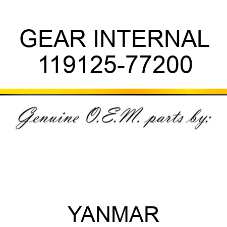 GEAR, INTERNAL 119125-77200