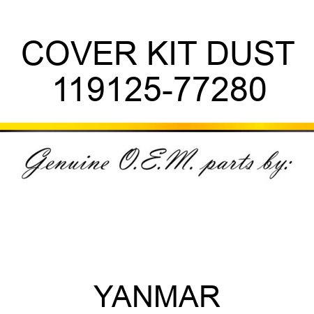 COVER KIT, DUST 119125-77280