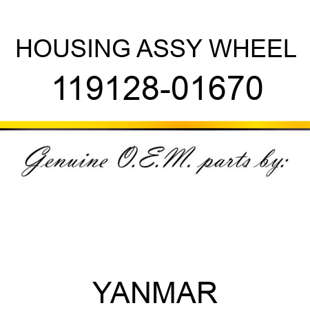 HOUSING ASSY, WHEEL 119128-01670