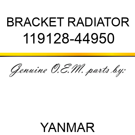 BRACKET, RADIATOR 119128-44950