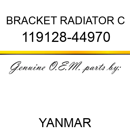 BRACKET, RADIATOR C 119128-44970