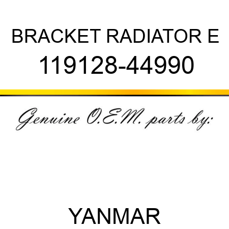BRACKET, RADIATOR E 119128-44990