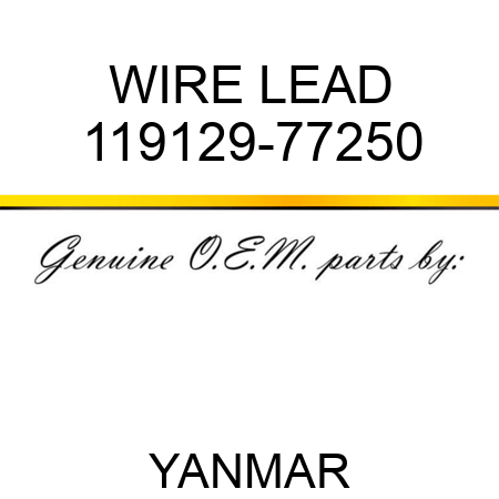 WIRE, LEAD 119129-77250