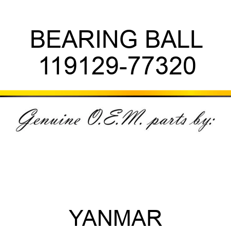 BEARING, BALL 119129-77320
