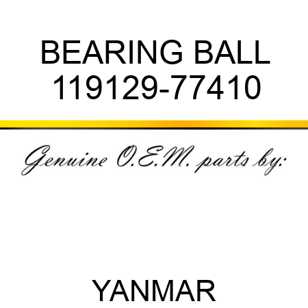 BEARING, BALL 119129-77410