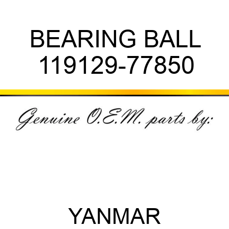BEARING, BALL 119129-77850