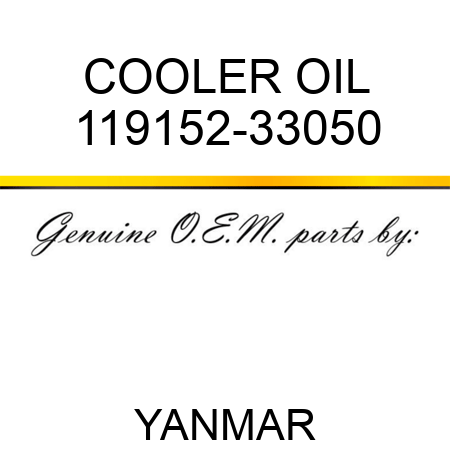 COOLER, OIL 119152-33050