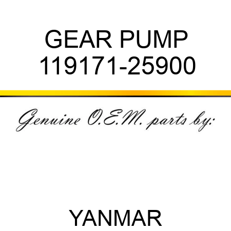 GEAR, PUMP 119171-25900