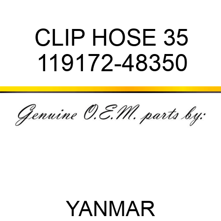 CLIP, HOSE 35 119172-48350