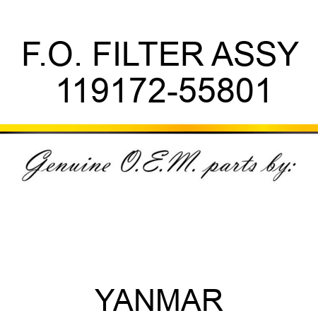 F.O. FILTER ASSY 119172-55801