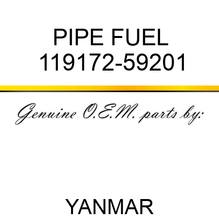 PIPE, FUEL 119172-59201