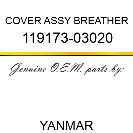 COVER ASSY, BREATHER 119173-03020