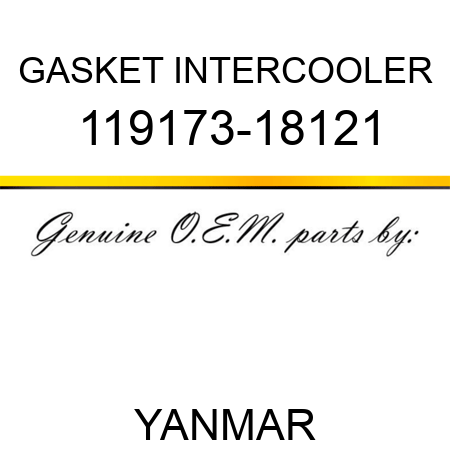 GASKET, INTERCOOLER 119173-18121