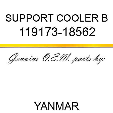 SUPPORT, COOLER B 119173-18562