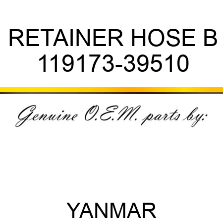RETAINER, HOSE B 119173-39510