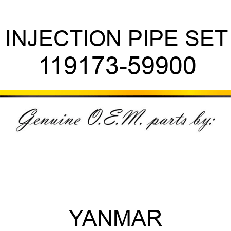 INJECTION PIPE SET 119173-59900