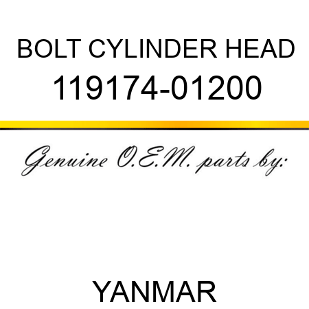 BOLT, CYLINDER HEAD 119174-01200