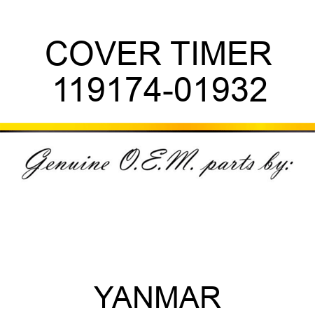 COVER, TIMER 119174-01932