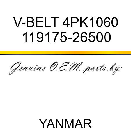 V-BELT, 4PK1060 119175-26500