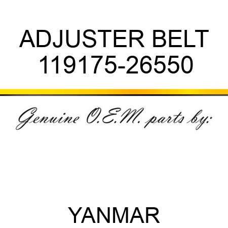 ADJUSTER, BELT 119175-26550