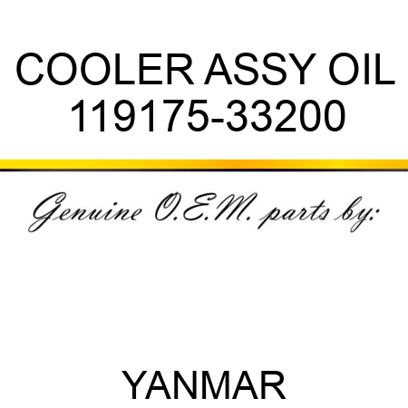 COOLER ASSY, OIL 119175-33200