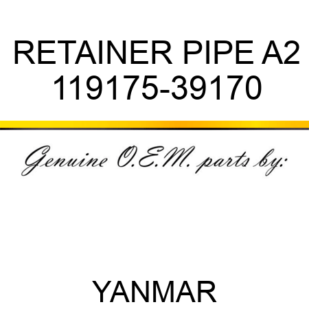 RETAINER, PIPE A2 119175-39170