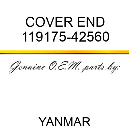 COVER, END 119175-42560