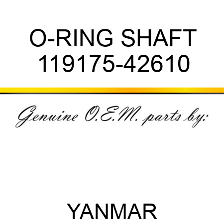 O-RING, SHAFT 119175-42610
