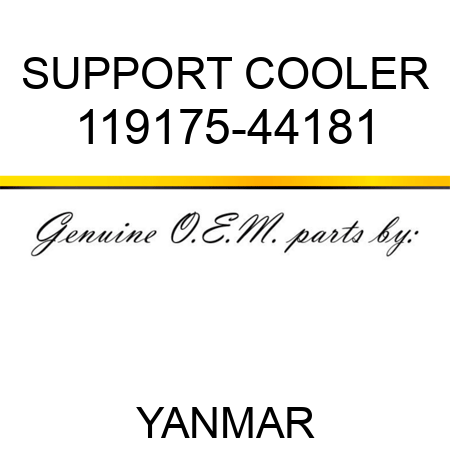 SUPPORT, COOLER 119175-44181