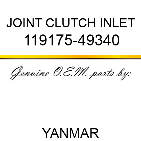 JOINT, CLUTCH INLET 119175-49340