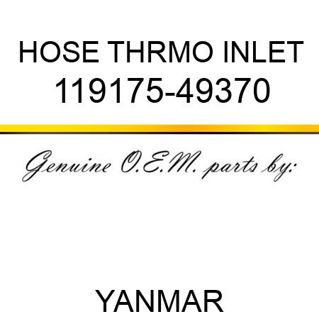 HOSE, THRMO INLET 119175-49370