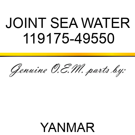 JOINT, SEA WATER 119175-49550