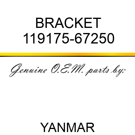 BRACKET 119175-67250