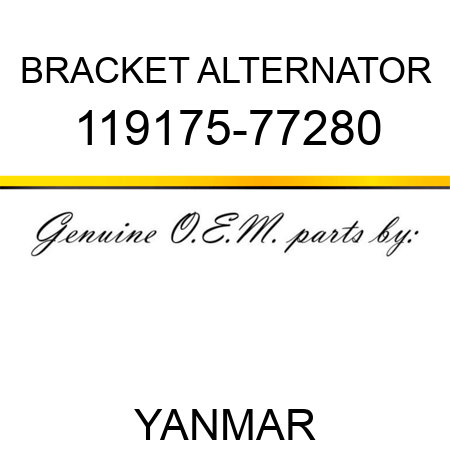 BRACKET, ALTERNATOR 119175-77280