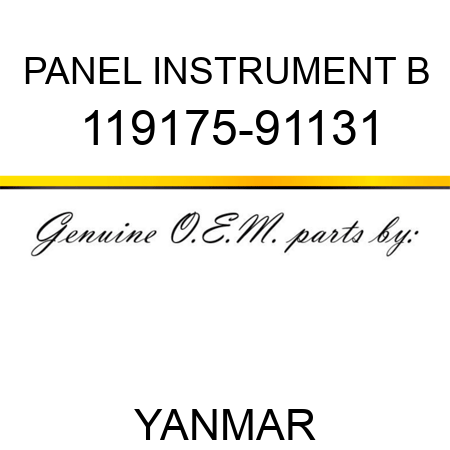 PANEL, INSTRUMENT B 119175-91131